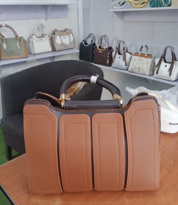 Tan panel tote